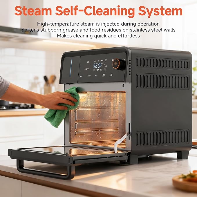 OUNIN Air Fryer Toaster Oven Combo ??11-in-1 Countertop Convection Steam Oven with Air Fryer, Steam, Dual Cook, Bake, Roast, Dehydrate, 90??30°F, Self-Cleaning, 16qt Capacity