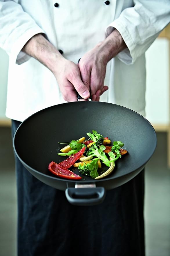 Scanpan Classic Induction 12 1/5 Inch Nonstick Wok ??Compatible with All Cooktops, Induction Ready, Metal Utensil Safe, Oven Safe to 500째F, Dishwasher Safe