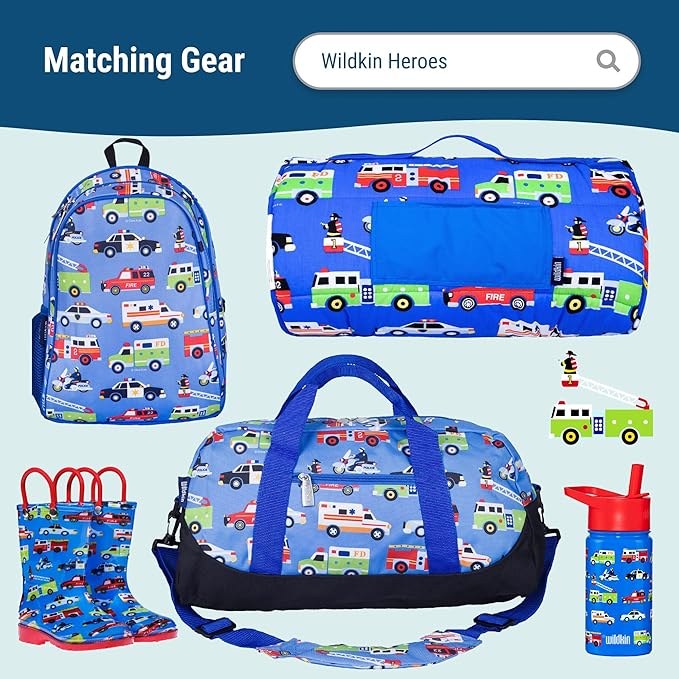 Wildkin Kids Insulated Lunch Box ??Durable and Reusable for School & Travel - Heroes