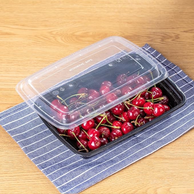 32oz Meal Prep Containers (50-Pack) - Reusable, Leakproof & BPA-Free - Perfect for Healthy Lunches, Leftovers & Fridge Organization