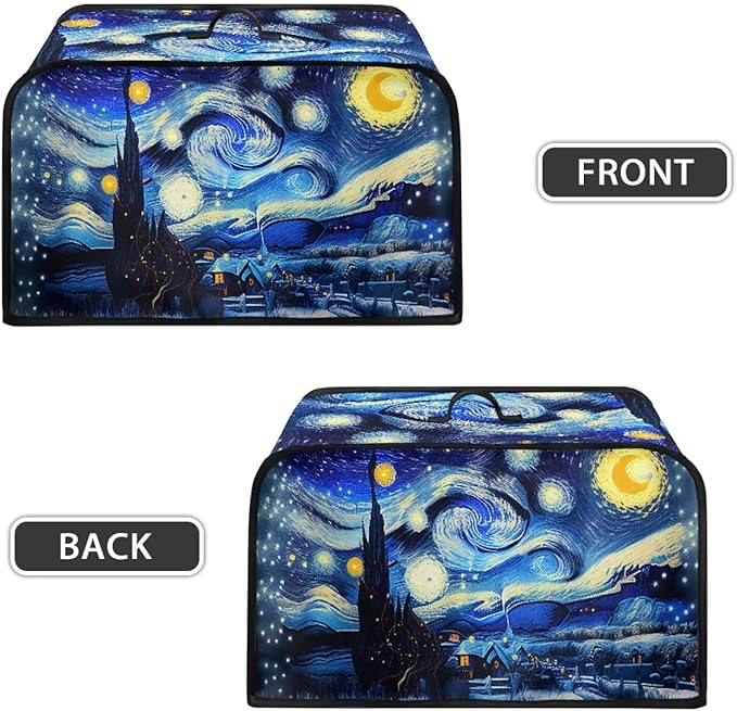 Cover for Slow Cooker 7 Quart Slow Cooker, Van Gogh Oil Painting Printed Insulated Slow Cooker Cover Appliance Dust Cover with Pocket Halloween Kitchen Décor