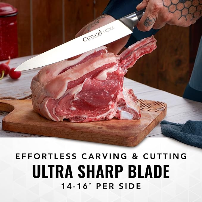 Cutluxe Chef Knife Set, 7 PCS Professional Chef's Knife Set ??Razor Sharp German Steel, Full Tang, Ergonomic Handles ??Artisan Series