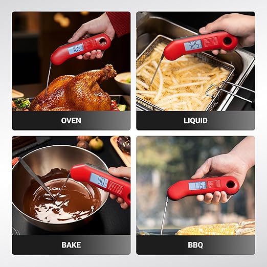 ThermoMaven Professional Meat Thermometer Digital, Ultra-Fast 0.5 Sec Instant Read, NIST Certified 짹0.5째F Accuracy, 100% Waterproof, Auto-Rotating Backlit Display, Lift-to-Wake, for BBQ/Cooking/Candy