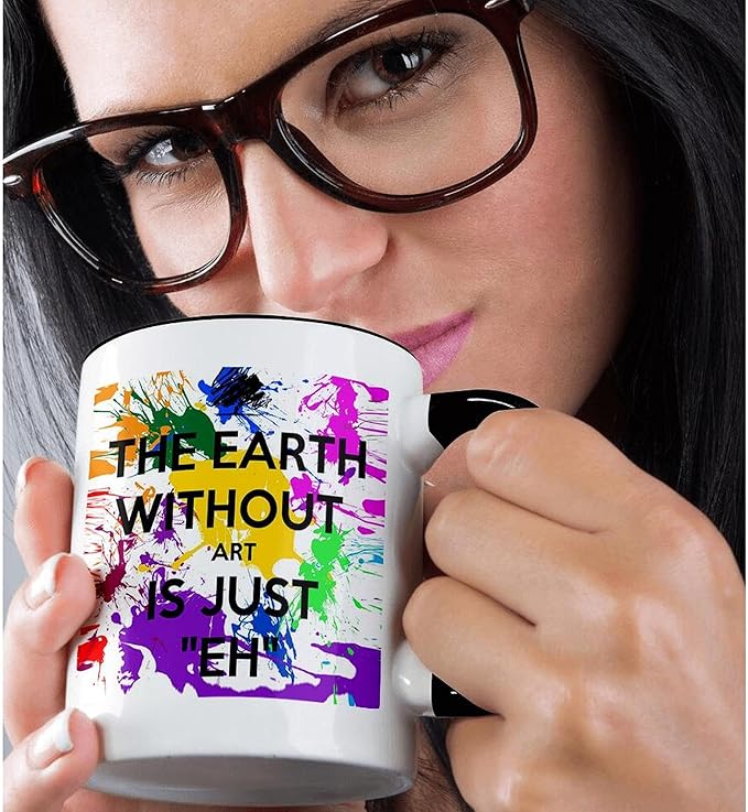 Custom Large Two-Tone Black Coffee Mug 15oz - Personalized Design Both Sides - Extra Big White & Black Ceramic Mug - Oversized Gift