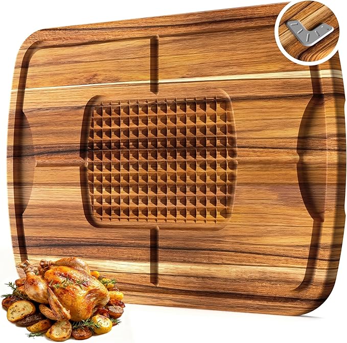 Cutting Board Wood Chopping Board Double Sided Charcuterie Boards Serving Board Kitchen Essential House Warming Hostess Host Gift Serving Tray for Christmas Wedding Birthday Anniversary Navy Blue