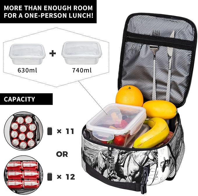 VANZEV Insulated Lunch Box for Women Men, Cowboy Theme Lunch Box Reusable Portable Lunch Bag Cooler Tote Waterproof Lunch Container for Office Picnic Work Travel Hiking
