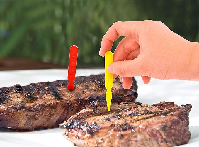 New Star Foodservice 24258 Plastic Rare Steak Markers, Red (Pack of 1000)