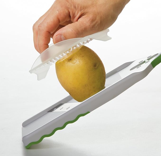 PrepSolutions Adjust-A-Slice Mandoline Slicer, Green ??Adjustable Thickness, Perfect for Vegetables, Fruits, and More