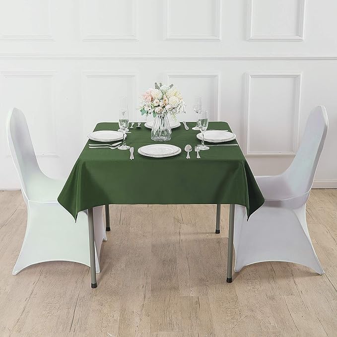 Cupuamon Square Tablecloth 52x52 inch Washable Polyester Fabric Table Cloth for Wedding Party Dining Banquet Decoration（52x52,Willow）