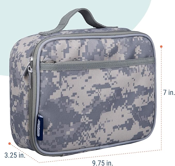 Wildkin Kids Insulated Lunch Box ??Durable and Reusable for School & Travel - Digital Camo
