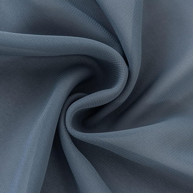 flohar 12Pack 9ft Chiffon Table Runner 14x108 Inch Sheer Romantic Table Runner for Wedding Birthday Party Bridal Shower Outdoor Decoration-Dusty Blue