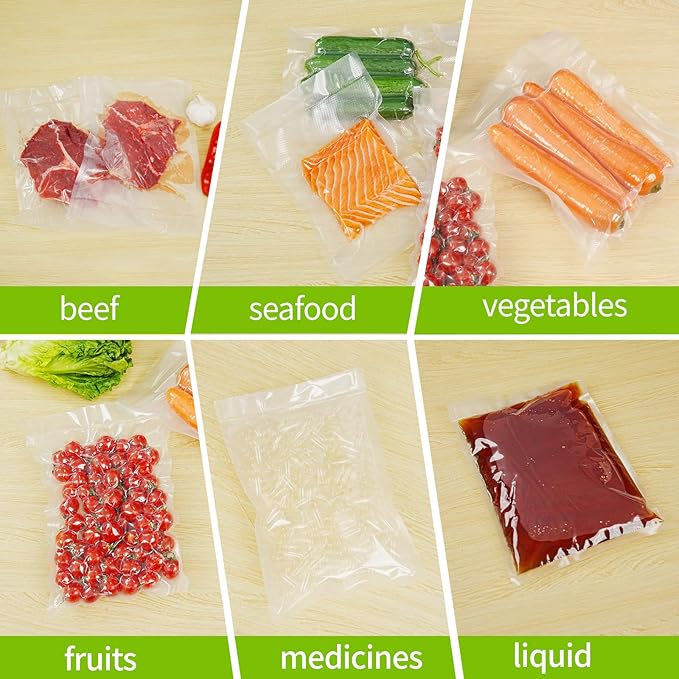 L'ELEF MISTICO Vacuum Sealer Bags Rolls 14''X20' (3 Rolls), Commercial Grade, BPA Free, Heavy Duty Food Storage Freezer Bags