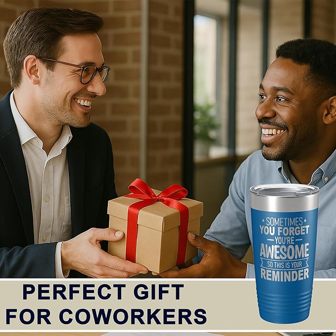 Spotted Dog Company Inspirational Tumbler, Inspirational Gifts for Men Dad Father Wife Sister Women, Birthday For Him Her, You?셱e Awesome Tumbler, Teacher Coworker Gifts 20oz Royal Blue
