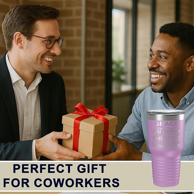 Personalized Inspirational Tumbler, Inspirational Gifts for Men Dad Father Wife Sister Women, Custom Birthday For Him Her, Customized You?셱e Awesome Tumbler, Teacher Coworker Gifts 30oz Light Purple