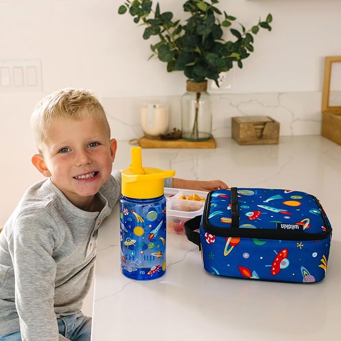 Wildkin Kids Insulated Lunch Box ??Durable and Reusable for School & Travel - Out of this World