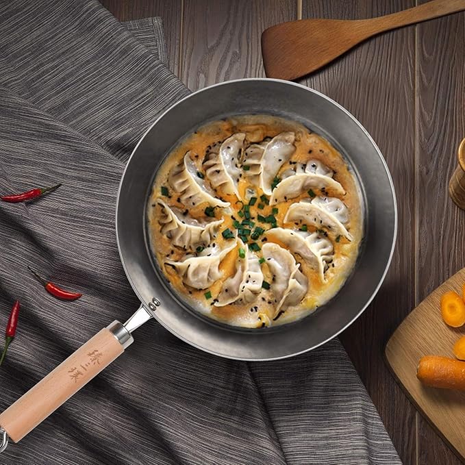?삡툒??ZhenSanHuan Toxin Free Teflon free Non Sticky Saut챕 Pans Fry Pans Omelete Pans (Seasoned 20CM/7.8'')