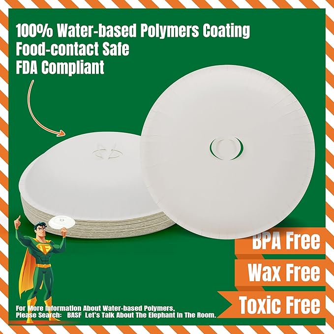 Disposable Microwave Splatter Cover,10 Inch,Paper Microwave Cover for Food,BPA Free & Non-Toxic Splatter Guard for Heating Food,25 Pack