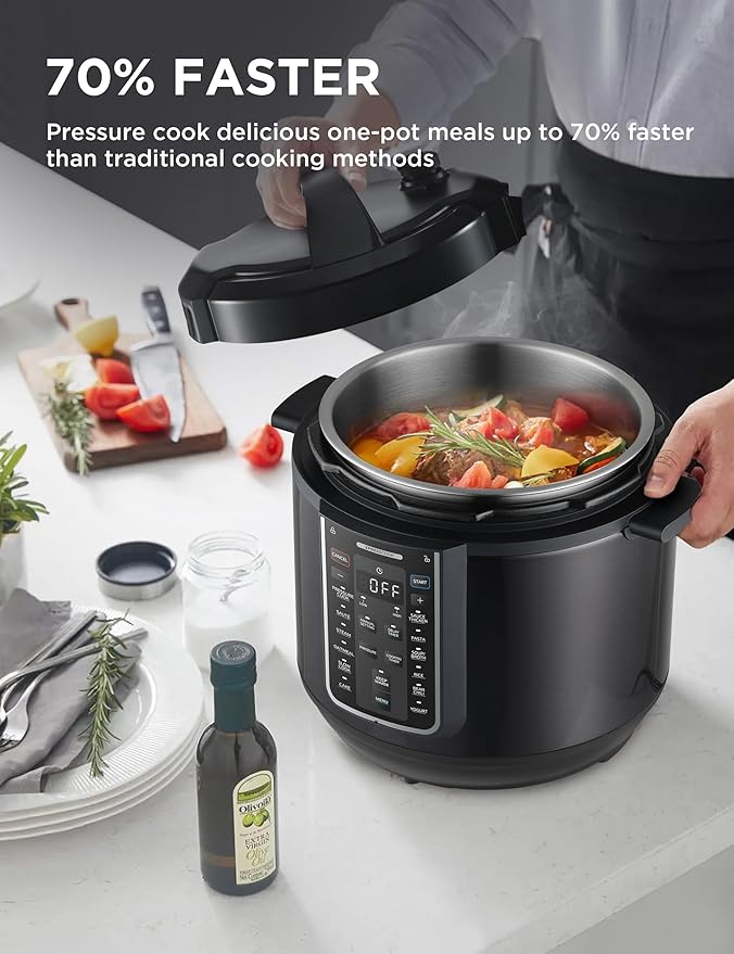 Midea 12-in-1 Electric Pressure Cooker, 8 Quarts, 12 Presets, Multi-Functional Programmable Slow Cooker, Rice Cooker, Steamer, Saut챕 Pan, Yogurt Maker, and More, Stainless Steel