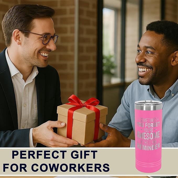 Spotted Dog Company Inspirational Tumbler, Inspirational Gifts for Men Dad Father Wife Sister Women, Birthday For Him Her, You?셱e Awesome Tumbler, Teacher Coworker Gifts 22oz Pink