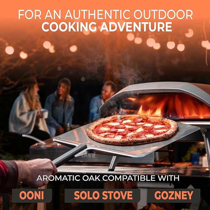 Kiln Dried Pizza Oven Wood 5-6 Inch Oak Logs ??12-14 lbs Mini Split Firewood with 10 Natural Fire Starters ??Cooking Wood for BBQ, Grilling, Smoking, and Outdoor Pizza Ovens