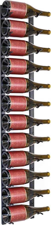 Jagged Ridge Floor-to-Ceiling Wine Rack Bundle 24 Bottles ??(1) Floor-to-Ceiling Frame + (2) 12-Bottle Wall-Mounted Wine Racks ??Luxurious, Modern, Space-Saving Metal Design for Home, Bar, or Kitchen