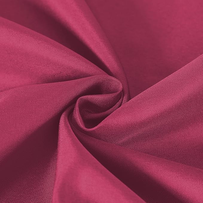 Cupuamon 60 inch Round Tablecloth Washable Polyester Table Cloth Decorative Table Cover for Wedding Party Dining Banquet（60 inch,Burgundy）