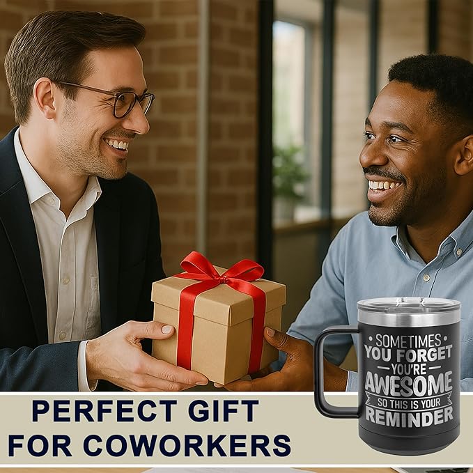 Spotted Dog Company Inspirational Travel Coffee Mug, Inspirational Gifts for Men Dad Father Wife Sister Women, Birthday For Him Her, You?셱e Awesome Tumbler, Teacher Coworker Gifts 15oz Black