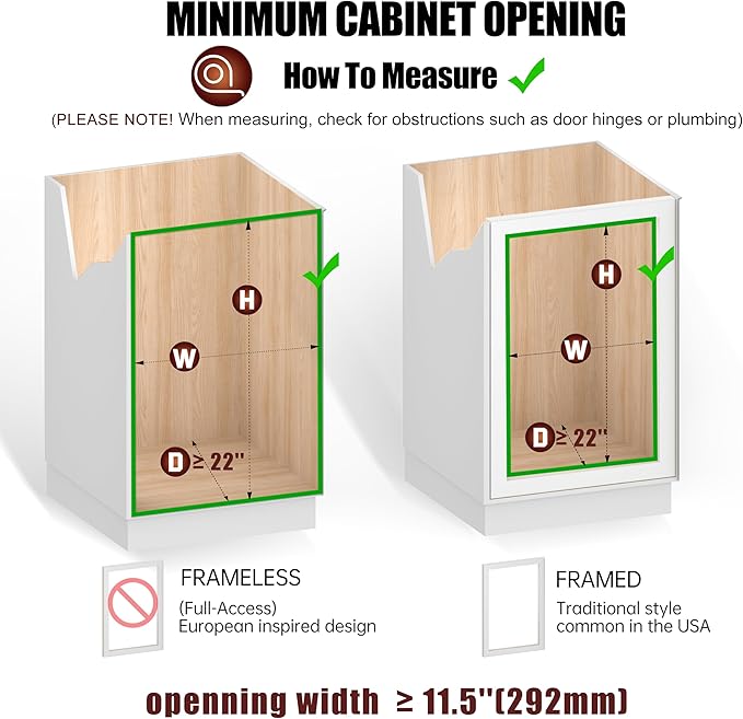 2 Tier Pull Out Cabinet Organizer (11" W x 22" D), Roll Out Shelves and Drawer for Kitchen Pantry Storage Basket, Heavy-Duty Metal Sliding Shelf