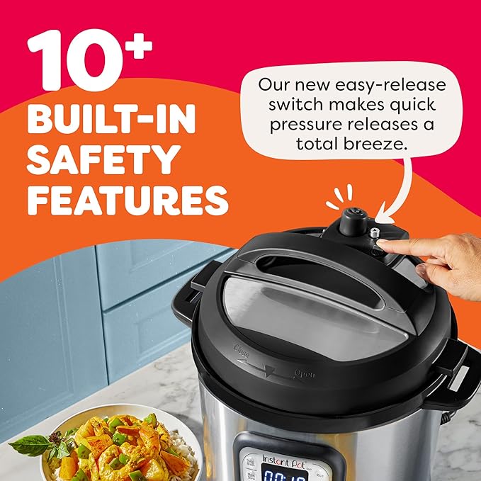 Instant Pot Duo 7-in-1 Electric Pressure Cooker, Slow Cooker, Rice Cooker, Steamer, Saut챕, Yogurt Maker, Warmer & Sterilizer, Includes App With Over 800 Recipes, Stainless Steel, 8 Quart