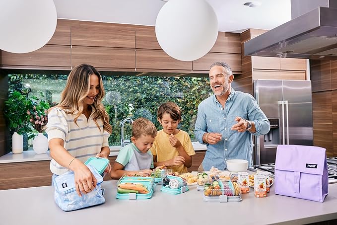 PackIt짰 Freezable Lunch Bag, Aqua Tie Dye, Built with EcoFreeze짰 Technology, Foldable, Reusable, Zip and Velcro Closure with Buckle Handle, Designed for Work Lunch and Fresh Lunch On the Go