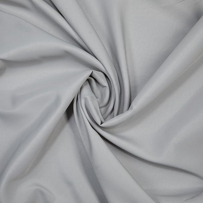 Gee Di Moda Fitted Tablecloth - 72 x 30 Inch Silver Floor-Length Fitted Table Cloth for 6 Foot Rectangle Table, Heavy Duty Washable Fabric for Parties, Dinner, Weddings, Baby Shower & Trade Show