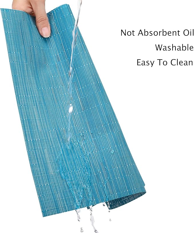 Myir JUN Table Runner, Vinyl Table Runner Indoor 72 Inch Long Arbitrarily Cropped Runner for Table Heatproof for Home Party (Blue, 15 x 72 inch)