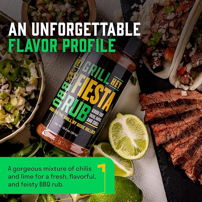 Hey Grill Hey | Fiesta Rub | Taco Seasoning | Chili & Fajita Seasoning | Fiesta Spices |10.6 oz