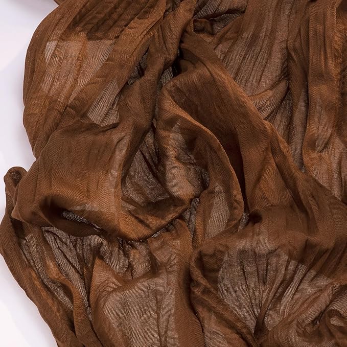 Socomi 3pcs Brown Coffee Valentine's Day Cheesecloth Table Runner Boho Rustic Gauze 120 inch 10FT Cheese Cloth Runner for Wedding Party Baby Shower Birthday Home Decor Holiday Decorations