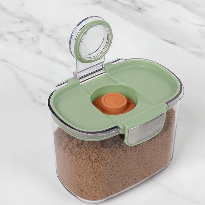 ProKeeper+ Airtight Food Storage Container Set ??Clear Plastic Flour and Sugar Canister Set with Magnetic Accessories for Kitchen Organization (Pistachio, 9-Piece)