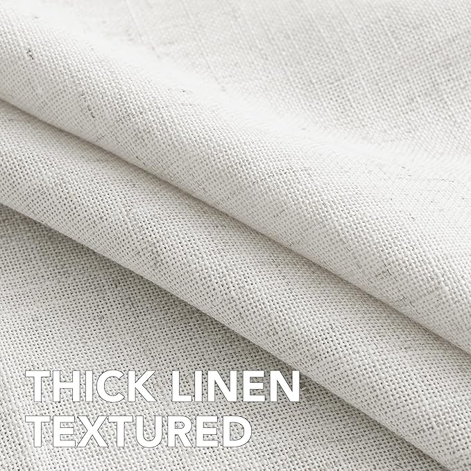 H.VERSAILTEX Linen Table Cloths Rectangle 60 x 104 Inch Premium Tablecloth Spill-Proof Waterproof Table Cover for Dining Buffet Feature Extra Soft and Thick Fabric Wrinkle Free, White