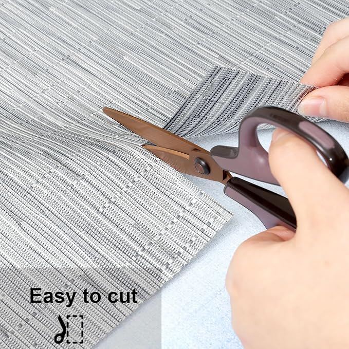 Myir JUN Table Runner, Vinyl Table Runner Indoor Arbitrarily Cropped Runner for Table Heatproof for Home Party (Silver, 15 x 94 inch)