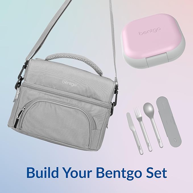 Bentgo Chill Mini Leak-Proof Lunch Box ??Built-In Ice Pack Keeps Food Cold, 2.7-Cup Capacity for Snacks or a Sandwich, 3 or 4 Compartments, PFAS & BPA-Free, Ideal for Adults & Kids 3+ (Lilac Mist)