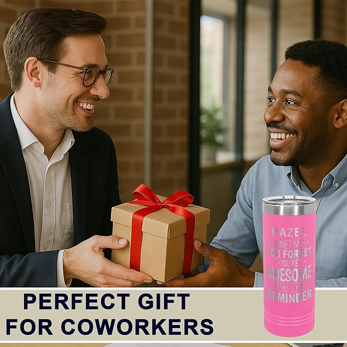 Personalized Inspirational Tumbler, Inspirational Gifts for Men Dad Father Wife Sister Women, Custom Birthday For Him Her, Customized You?셱e Awesome Tumbler, Teacher Coworker Gifts 22oz Pink