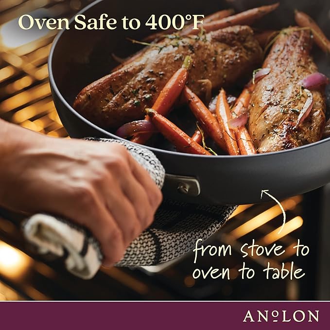Anolon Advanced Home Hard Anodized Nonstick Skillet, 10.25 Inch ??10 Inch Fry Pan, Non Stick Saute Pan, Durable Cooking Skillet - Moonstone