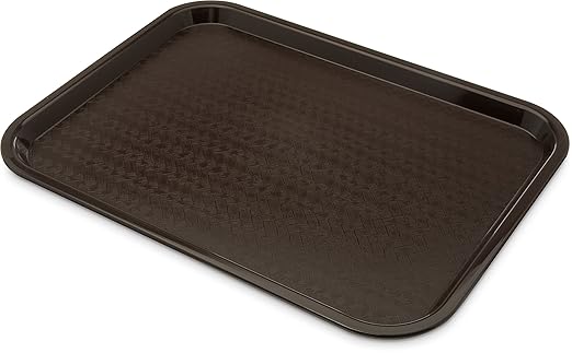 Carlisle FoodService Products CT121669 Caf챕 Standard Cafeteria / Fast Food Tray, 12" x 16", Chocolate