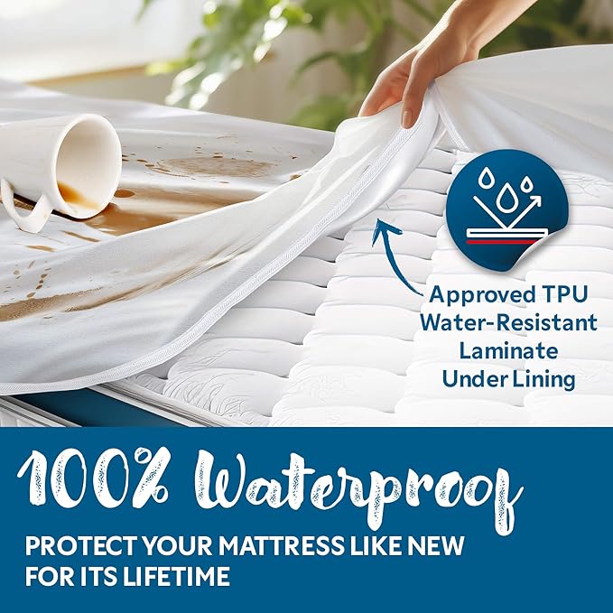 Guardmax Jersey Knitted Crib Size Zippered Mattress Encasement - Waterproof & Bed Bug Proof Mattress Protector - Comfortable, Soft, and Noiseless Zippered Bedding - Dust Mite Proof (28 x 52 x 6)