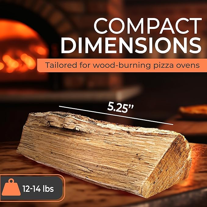Kiln Dried Pizza Oven Wood 5-6 Inch Oak Logs ??12-14 lbs Mini Split Firewood with 10 Natural Fire Starters ??Cooking Wood for BBQ, Grilling, Smoking, and Outdoor Pizza Ovens