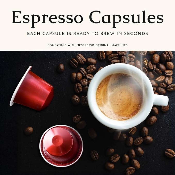 Segafredo Zanetti Espresso Capsules ??Aluminum Pods for Nespresso Original Machines ??Medium-Dark Roast Premium Espresso with a Rich Aroma ??Balanced, Intensity 10 ??Encore, 10 Count (Pack of 4)