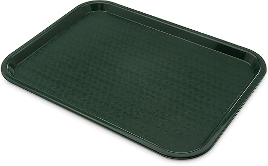 Carlisle FoodService Products CT121608 Caf챕 Standard Cafeteria / Fast Food Tray, 12" x 16", Forest Green