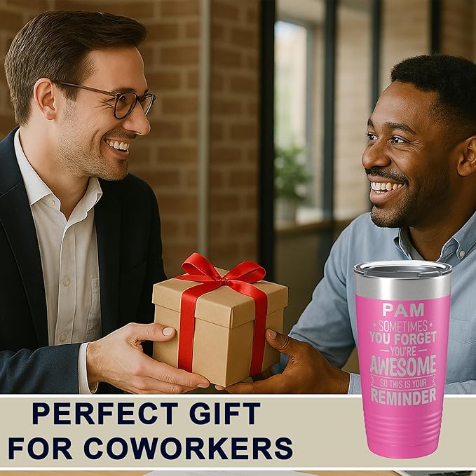 Personalized Inspirational Tumbler, Inspirational Gifts for Men Dad Father Wife Sister Women, Custom Birthday For Him Her, Customized You?셱e Awesome Tumbler, Teacher Coworker Gifts 20oz Pink