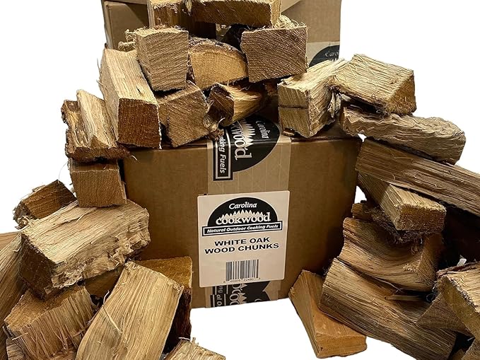 Smoking Wood Chunks, All-Natural White Oak Hardwood Pieces for Grills & Smokers, Add Rich Smoke Flavor to Pork, Beef, Chicken & Fish, USA Made, Sustainably Milled, 800 Cubic Inches