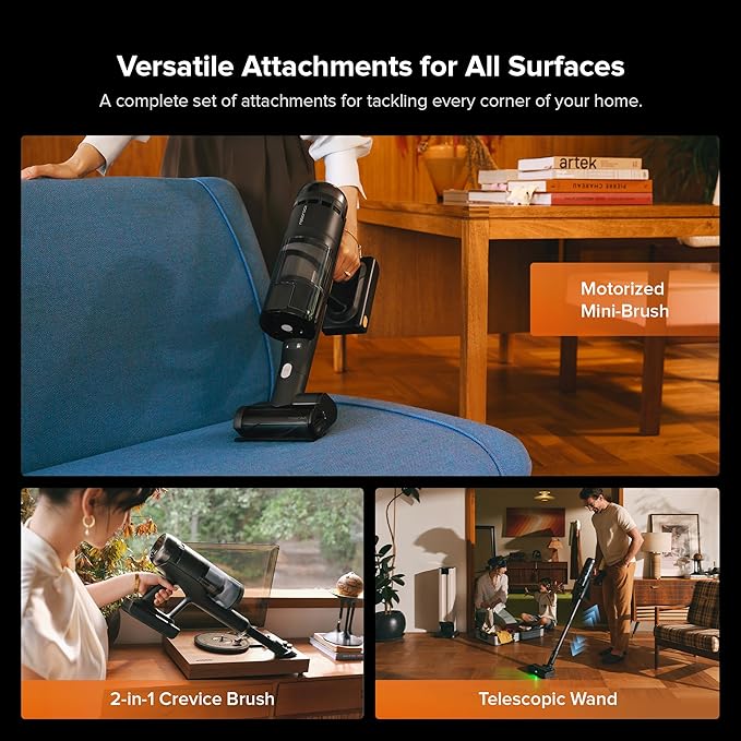 roborock H60 Hub Ultra Cordless Vacuum Cleaner with Auto-Empty Dock, Upgraded 210AW Suction Stick Vacuum Cleaners for Home and Pet Hair, 90-Min Runtime, Anti-Tangle Brush, 140째 LED Dust Detection