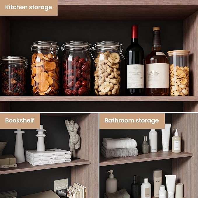 70.8" Kitchen Pantry Cabinet with 3 Drawers Kitchen Storage Food Pantry with 3-Tier Cabinet & Door-Mounted Shelves Hidden Handle Magnetic Closure Freestanding Storage for Dining Room Office