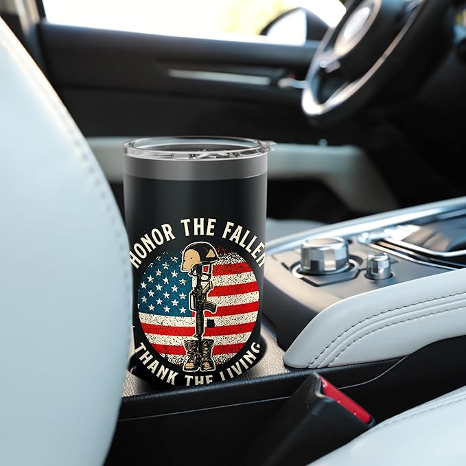 Honor The Fallen Thank The Living - Patriotic Memorial Day Stainless Steel Insulated Tumbler